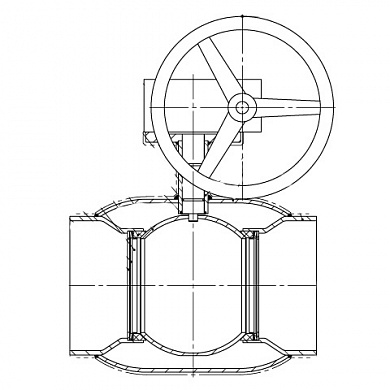 Кран шаровой BREEZE 11с331п прив. 150/125 (PN 25) с ред.