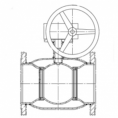 Кран шаровой BREEZE 11с333п фланец 150/125 (PN 16) с ред.