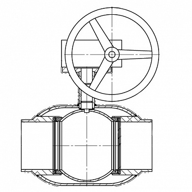 Кран шаровой BREEZE 11с337п прив. 250/250 (PN25) с ред.