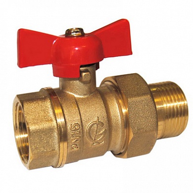 Кран шаровой Галлоп Стандарт 232 накидная гайка бабочка 20