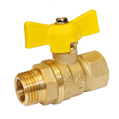 Кран шаровой газовый Галлоп Стандарт 231 ШГ бабочка 15